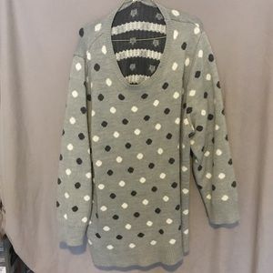 Gray polka dot sweater